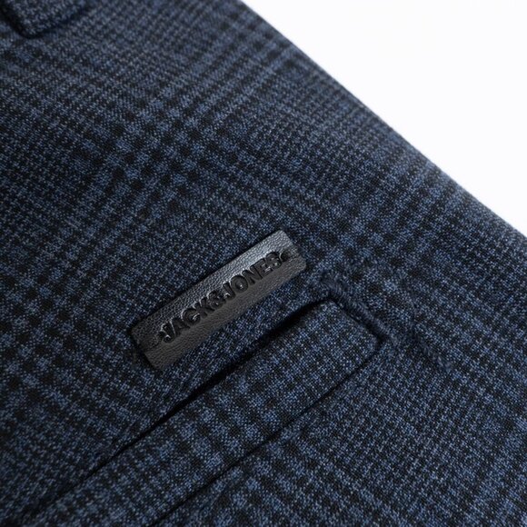 Jack & Jones Marco Slim Dress Pants 31x34 Fit Bi-Stretch Navy Check - Picture 8 of 15